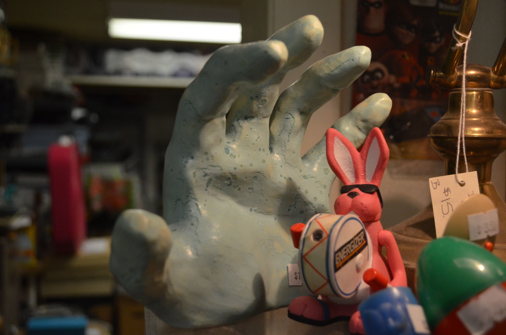 Blue hand
